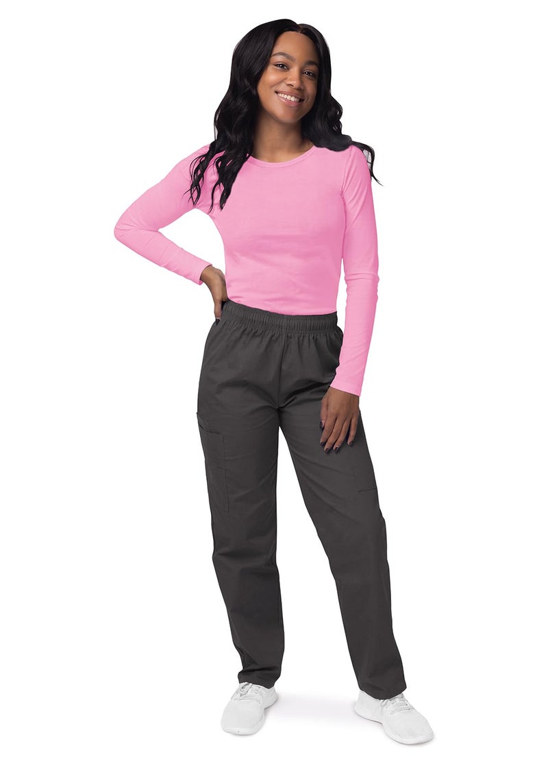 Sivvan Scrubs for Women - Long Sleeve Comfort Underscrub Tee - S8500 - Sherbet - L - Image 4